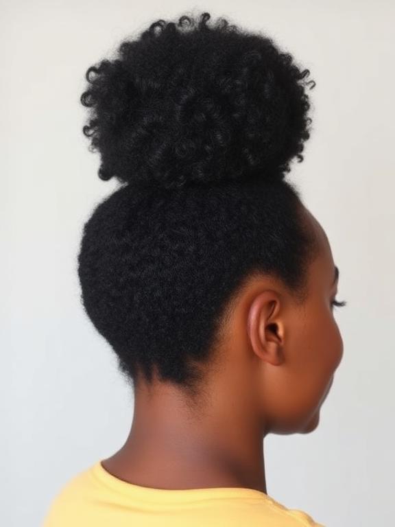 Textured Afro Space Buns hairstyle