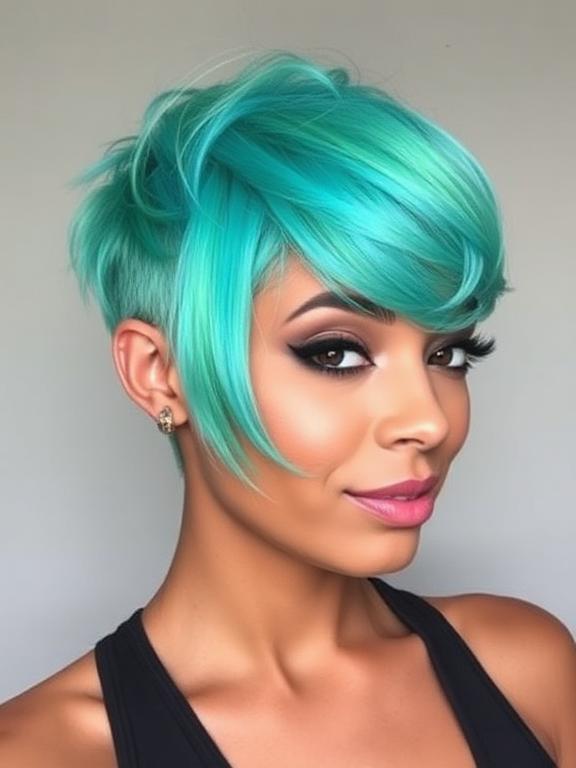 Asymmetrical Pixie for black women