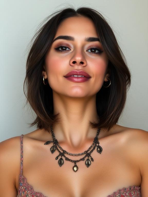Chubby Face Collarbone Long Bob