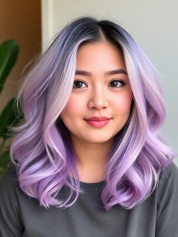 Chubby Face Soft Layered Lob