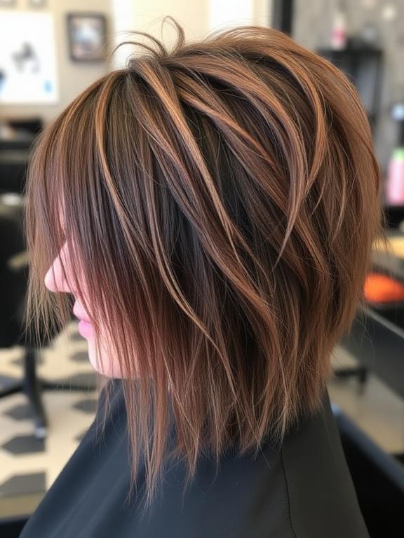 Feathered Long Shag haircut