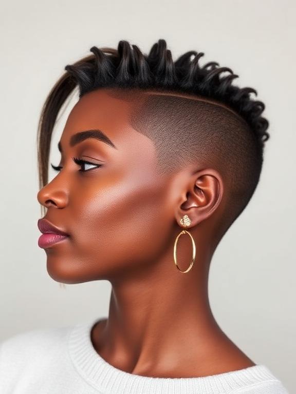 Natural Caesar Cut for black women