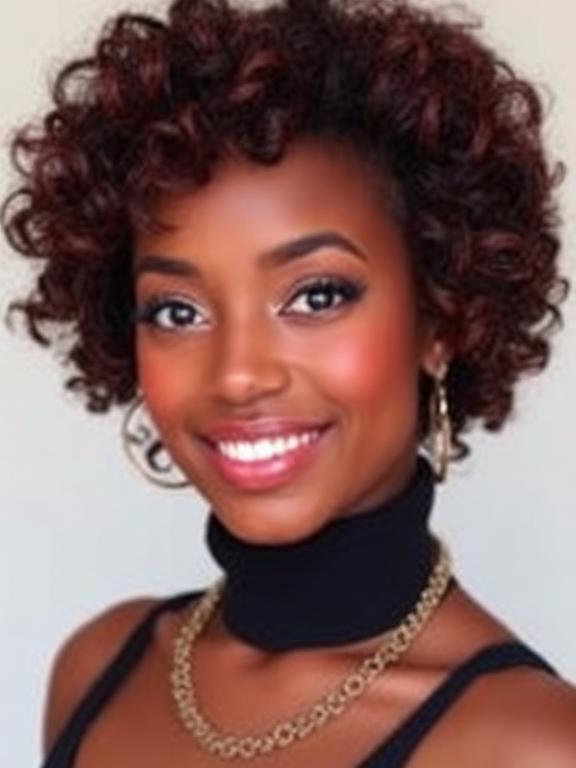Short Curly Bob for black women