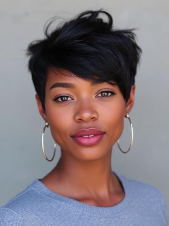 Short Kinky Haircut for black women