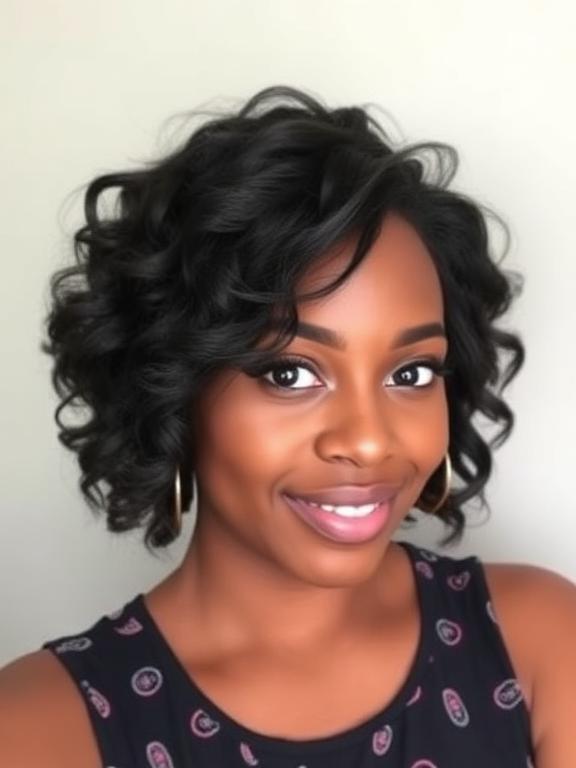 Short Layered Natural Hair for black women