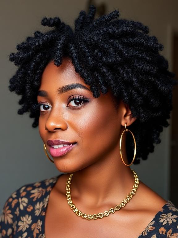 Short Twist-Out for black women