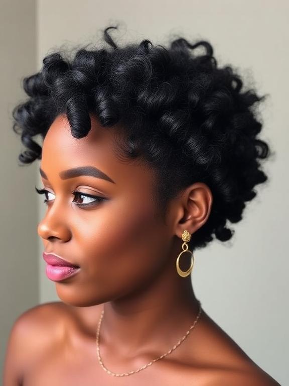 Short Wash-and-Go hair for black women