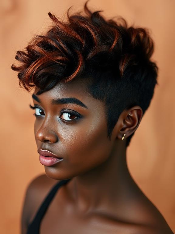 Textured Pixie for black women