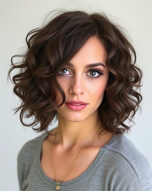 Curly Long Bob