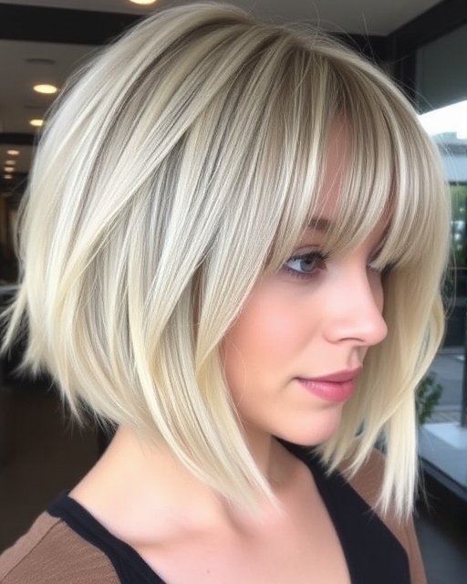Long Bob With Wispy Bangs