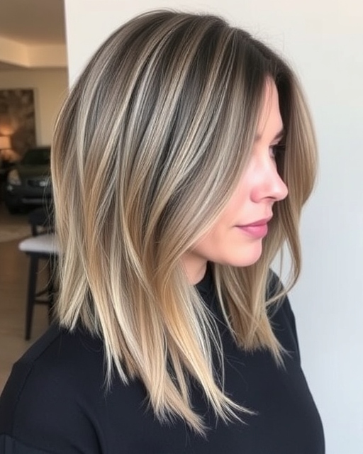 Side-Parted Long Bob
