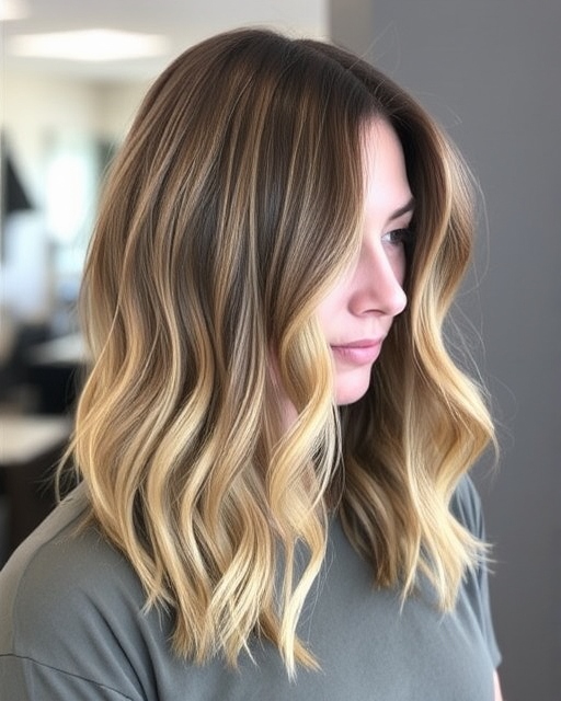 Wavy Long Bob haircut