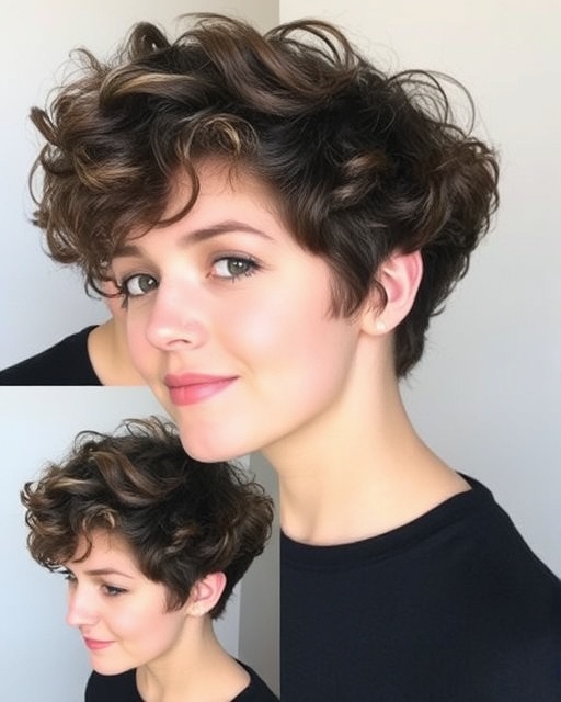 Curly Pixie for Loose Curls