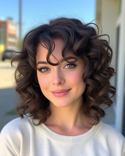 Long Curly Fringe Pixie