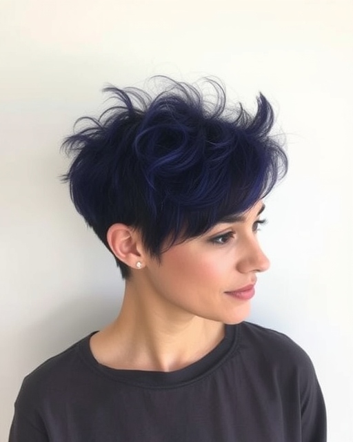 Long-Top Curly Pixie