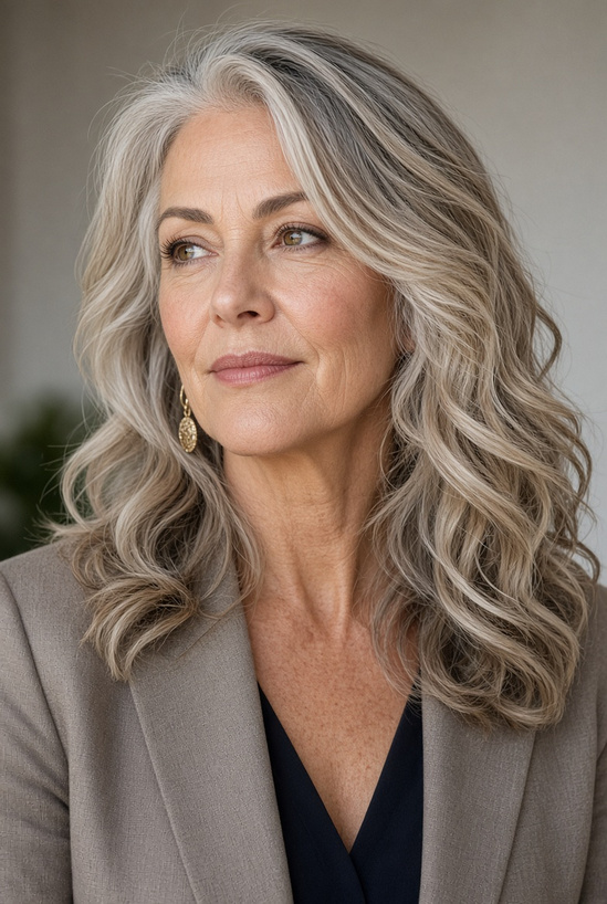 Long Wavy Hair for Women Over 50