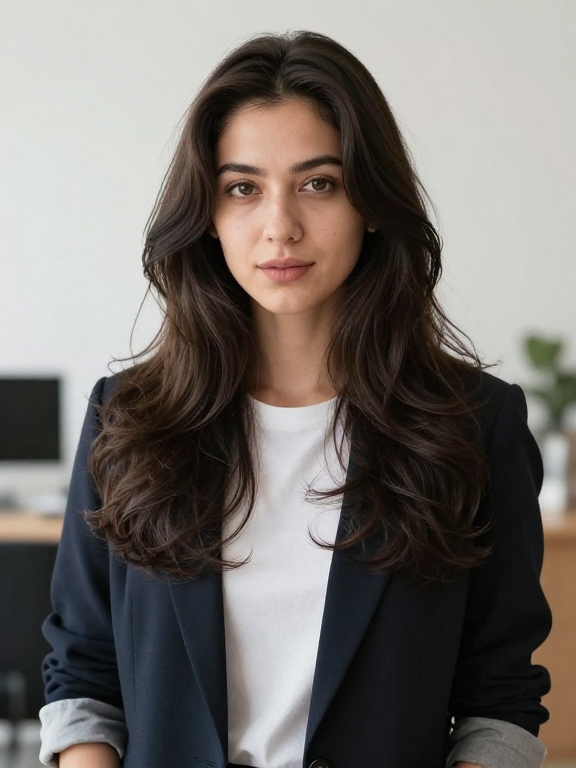 Long Wavy Hair for Work