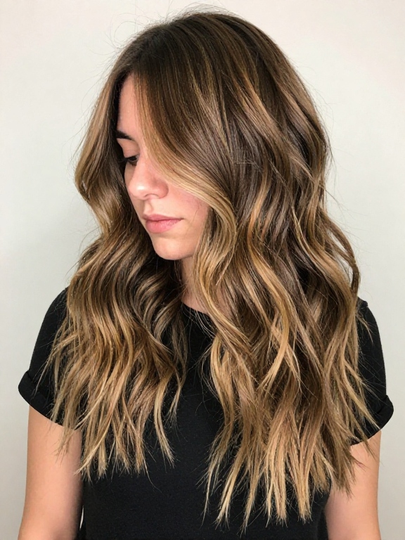 Long Wavy Hair With Face-Framing Highlights