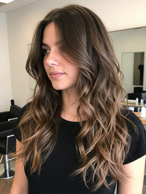 Long Wavy Wolf Cut