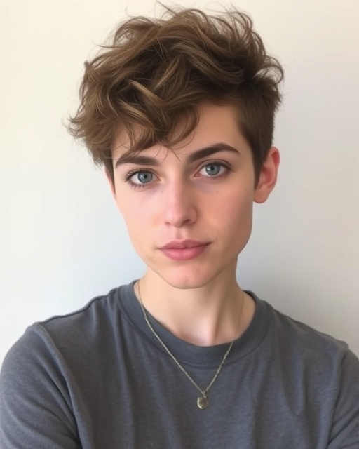 Messy Curly Pixie