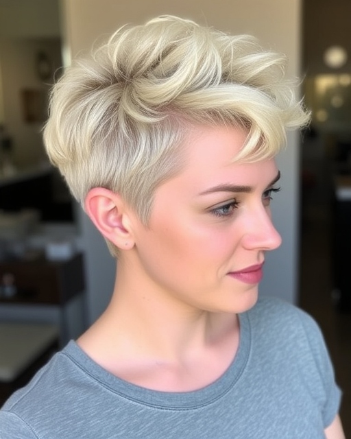 Tapered Curly Pixie